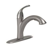 Replacing a cartridge faucet is simpler than you would think, and mostly consists of a short period of simply removing the entire old faucet followed by inserting and reattaching a replacement. Artisan Premium Single Handle Pull Out Sprayer Kitchen Faucet In Satin Nickel Af 400 Sn The Home Depot Kitchen Faucet Faucet Pull Out Kitchen Faucet