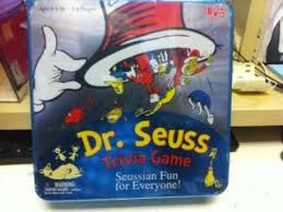 Seuss are the cat in the hat, how the grinch stole christmas, and green eggs and ham. seuss wrote nonsensical, rhythmic tales full of rh. Dr Seuss Trivia Game Seussian Fun For Everyone Metal Box 9781575281179 Amazon Com Books