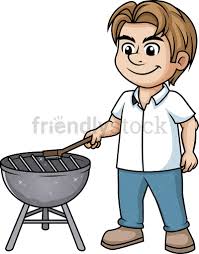 Man Cleaning Bbq Grill Cartoon Vector Clipart Friendlystock Cleaning Bbq Grill How To Clean Bbq Bbq Grill