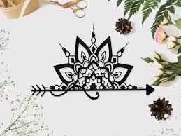 Download Arrow Svg Half Arrow Mandala Svg Cut File For Cricut Silhouette Glowforge Svg Files Laser Cut Files Craftmegood