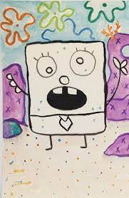 Tama Kohta Ei Ole Kaytettavissa Spongebob Drawings Spongebob Painting Mini Canvas Art