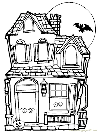 Show your kids a fun way to learn the abcs with alphabet printables they can color. Haunted House Coloring Page For Kids Free Houses Printable Coloring Pages Online For Kids Coloringpages101 Com Coloring Pages For Kids