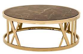 Für viele menschen stellt marmor bis heute die krönung hochwertigen. Casa Padrino Luxus Art Deco Couchtisch Rund Gold Mit Marmor Platte Luxus Kollektion