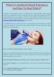 How to find a dentist open on sundays. What Is Considered Dental Emergency And How To Deal With It By Emergency Dentistinhouston Issuu