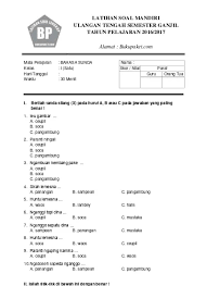 Kunci jawaban bahasa sunda halaman 16. Latihan Soal Uts Bahasa Sunda Kelas 1 Sd Semester 1