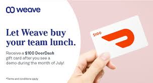 Gift card values from $10.00 to $74.99 have a $2.95 fee. Weave Us Streamline Daily Tasks A 100 Doordash Gift Card Milled