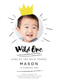 Birthday Crown For Boy Printable Wild One Invitation Template Free Greetings Island Boy Birthday Invitations Wild One Birthday Invitations Free Birthday Invitation Templates