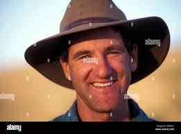 Aussie man in hat hi-res stock photography and images