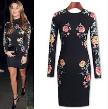 14 43 Cheap Dress Barn Plus Size Dresses Buy Quality Dresses Evening Dresses Dir Black Long Sleeve Floral Dress Bodycon Floral Dress Casual Dresses For Women