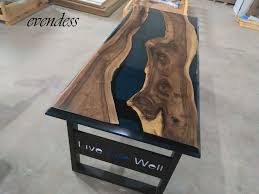 Epoxy Table Walnut Wood Epoxy Resin Table Kitchen Balcony Office And Decor Table In 2020 Resin Table Table Epoxy Resin Table