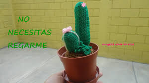 Si como a mi las plantas se os dan tan mal que hasta los cactus se os mueren, esta es la solución. Cactus A Crochet Paso A Paso Youtube