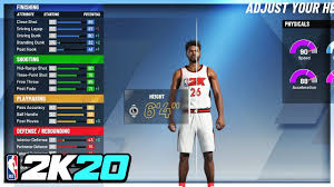 nba 2k20 demo my first builds pie chart system the same as archetypes