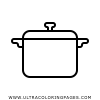 Red saucepan, long shadow vector icon. Cookware Coloring Pages Ultra Coloring Pages