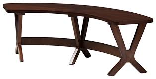 Modern benches are a versatile seating option for around the dining table, as a place to put your shoes on in the entryway, at the end of your bed, or anywhere you need to just take a moment. Rosaleen Mid Century Modern Walnut Wood Curved Dining Bench Midcentury Dining Benches By Baxton Studio Houzz