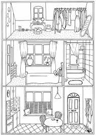 Dec 30 2017 printable coloring pictures of houses. Doll House Inside House Coloring Pages Novocom Top