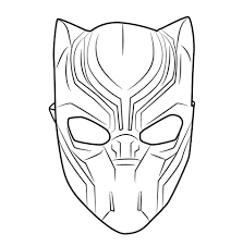 You will find animals coloring pages: Black Panther Mask Coloring Pages Free For Adults Pictures Ecolorings Info