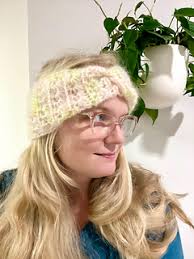 Oh My Fuzzy Stars Ear Warmer pattern by Kelsey Cole