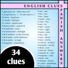 Check spelling or type a new query. Spanish Crossword Puzzle Telling Time By Ms Zs Teaching Resources