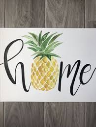 Dispo Chez Needbuyall Com Decoration Ananas Pineapple Painting Pinapple Decor Pineapple Art
