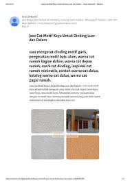 Anda bias membeli pelamir atau pelapis yang tidak merusak kayu. Calameo Jasa Cat Motif Kayu Untuk Dinding Luar Dan Dalam Griya Dekoratif