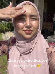 Tudung p kerja, p pasar, p kebun, p raya semua lah 😆 #shawlironless  #pleatedshawl