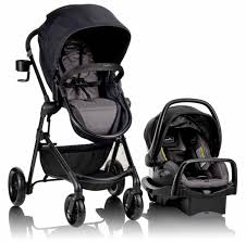 Store shoulder harness straps for future. Evenflo Pivot Modular Travel System With Safemax Infant Car Seat Casual Gray