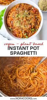 Instant Pot Spaghetti With Vegan Lentil Meat Easy Dinner Ready In 20 Minutes Vegan Vegetarian Instant Pot Vegan Instant Pot Recipes Vegan Dinner Recipes
