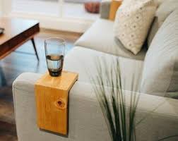 Sofa Chair Arm Rest Tray Table Stand With Side Storage Slot For Magazines I 2020 Hem Inredning Inredning