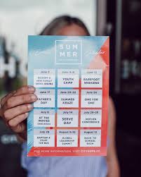 Summer Events Calendar Print Design Inspiration From Cityhopelive Prochurchmedia Church Marketing Church Media Church Branding