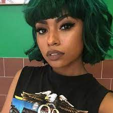 Green Bob Hair Tumblr Green Hair Short Green Hair Green Hair Colors