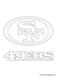 Fabulous 49ers coloring pages 14 for your with 49ers coloring. San Francisco 49ers Logo Football Sport Coloring Pages Printable