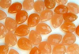 Faceted Peach Quartz Briolettes Quartz Bead Shop Peach