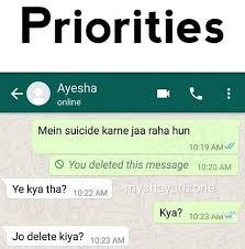 Funny indian gf bf whatsapp chat. Gf Bf Priority Whatsapp Joke Sms My Shayari Zone