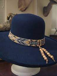 Seed Bead Hat Band Patterns Her Hat Bands Together She Carefully Designs Each Hat Band Herself Beaded Hat Cowboy Hat Bands Hat Band