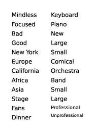 Is that types of music, sounds of music or effects of music? Describe Music With Words By Music World Teachers Pay Teachers