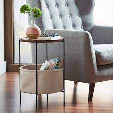Clean with a soft, dry cloth, no harsh chemicals or abrasive cleaning materials. Rivet Round Storage Basket Side Table Stylish And Affordable Living Room Furniture From Amazon Popsugar Home Uk Photo 2