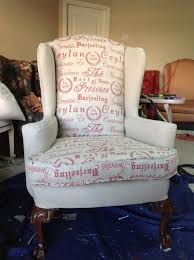 Script Wingback Chair Custom Upholstery Reupholster Furniture