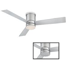 Flush mount ceiling fans are somewhat different than the usual standard mounting fans due to their design and structure. Modern Forms Axis 52 In Led Indoor Outdoor Titanium Silver 3 Blade Smart Flush Mount Ceiling Fan W 3000k Light Kit And Remote Fh W1803 52l Tt The Home Depot