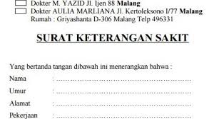 Itulah contoh surat keterangan sakit yang bisa saya sajikan. Contoh Surat Keterangan Sakit Dokter Praktek Untuk Siswa Pelajar