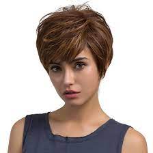 Faelbaty short brown wigs with air bangs shoulder length women's wig curly wavy synthetic cosplay wig pastel wig for girl costume wigs natural black dark brown mix color. Shop Natural Light Brown Straight Short Hair Wigs Short Women S Fashion Wig New Online From Best Styling Tools On Jd Com Global Site Joybuy Com