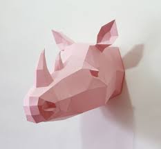 Artist Designs Diy Paper Templates For Adorable 3d Geometric Animals My Modern Met Hayvan Heykelcikleri Kagit Sanati Kagit Elisi