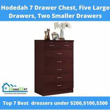 1 Hodedah 7 Drawer Chest Five Large Drawers Two Smaller Drawers Mahogany Small Drawers Large Drawers Best Dresser