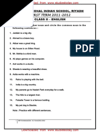 What are common proper nouns? Cbse Class 2 English Practice Worksheets 78 Proper Noun