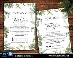 Just add photos and text to one of our own templates, or you can upload your own custom, finished design. Editable Thank You Card