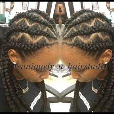 Medium Length Hairstyle Women Natural Hair Styles Goddess Braids Zig Zag Braid