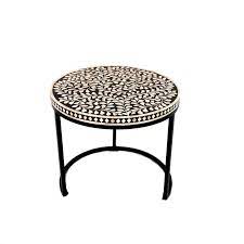 Check out our moroccan side table selection for the very best in unique or custom, handmade pieces from our coffee & end tables shops. Buy Bone Inlay Botanical Coffee Table With Iron Base Styl Living