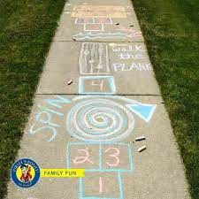 With A Queen Sidewalk And Some Chalk Create Your Own Pirate Hopscotch Maze Chalk Activities Chalk Fun Sidewalk Chalk Games