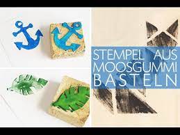 Stempel sind in vielen kreativbereichen ein echtes lieblingsmaterial! Stempel Aus Moosgummi Basteln Moosgummi Stempel Anleitung Talu De Youtube