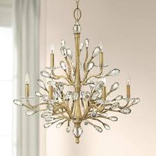 Comes with 3' matching chain and canopy. Hinkley Eve 33 1 2 Wide Champagne Gold 9 Light Chandelier 24x41 Lamps Plus