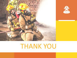 The slide design contains a fire extinguisher illustration over a gray background and if you don't. Free Ppt Template Firefighters And Fire Engine